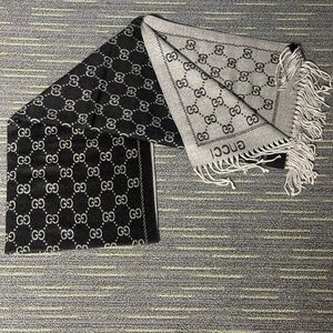 Gucci Burgundy and Pink Monogram Scarf